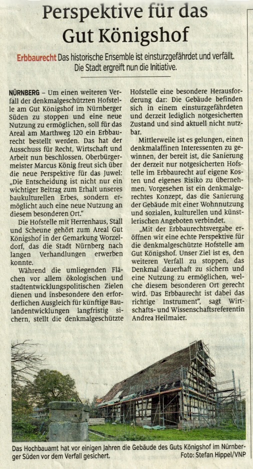 Perspektive für das
Gut Königshof